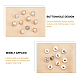 PandaHall 10 Styles Pear Buttons BUTT-WH0020-11-6