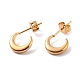 Vacuum Plating 304 Stainless Steel Crescent Moon Stud Earrings for Women EJEW-F280-05A-G-1