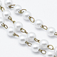 Hecho a mano abs de imitación de plástico de perlas con cuentas cadenas CHC-I026-G-01C-2