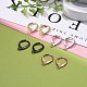 4 Pairs 4 Color Brass Micro Pave Clear Cubic Zirconia Leverback Earring Findings X1-ZIRC-ZZ0001-02-4