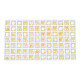 ガラスラインストーンカボション  ネイルアートの装飾の付属品  多面カット  正方形  シャンパンイエロー  8x8x4.5mm MRMJ-N029-02B-08-1