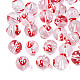 Perles de verre émaillées transparentes GLAA-N049-026-2