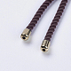 Nylon Twisted Cord Armband machen MAK-F018-G-RS-4