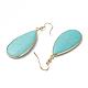 Synthetic Turquoise Dangle Earrings EJEW-L179-01L-2