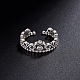 Shegrace vintage crown 925 anillos de dedo de circonita aaa de plata esterlina JR205A-2