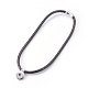 Trendy Braided Imitation Leather Necklace Making NJEW-S104-1
