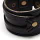Trendy Unisex Punk Rock Style Leather Wide Wristband Bracelets BJEW-L272-M-3