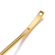真鍮のヘアスティックのパーツ  U字型  ゴールドカラー  167x4x3mm  穴：1.4mmと1.6mm KK-F830-03G-3