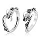 2Pcs 2 Style Alloy Snake with Rose Open Cuff Rings Set JR932A-1