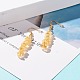 Natural Citrine Chip Beaded Dangle Earrings EJEW-JE04788-10-2