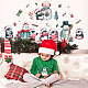 クリスマスPVCウォールステッカー  壁飾り  ペンギン  800x390mm  2個/セット DIY-WH0228-901-3
