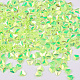 ネイルアート用品レーザーオーロラカラーグリッター  マニキュアスパンコール  キラキラネイルスパンコール  ダイヤモンド形状  芝生の緑  3.5x3.5x0.7mm MRMJ-S020-003D-1