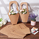 Nbeads 24pcs 2 styles portables sacs-cadeaux de fleurs en papier kraft CARB-NB0001-10-4
