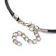 Стеклянные ожерелья с подвесками в виде полумесяца NJEW-JN04579-7