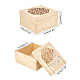 Ahadermaker boîte en bois non finie creuse motif de bon augure boîte en bois boîte en bois avec fenêtre visuelle boîte en bois de platane pour réception de mariage anniversaire baby shower party boîte décorative CON-WH0076-57C-2