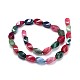 Dyed Natural Agate Twist Beads Strands G-P100-07-2