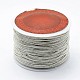ポリエステルコード  ジュエリー製作用メタリック糸  銀  1mm  約87.48ヤード（80m）/ロール NWIR-I011-B02-1