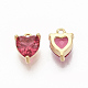 Valentinstag Messing Charms X-ZIRC-Q021-020G-NF-2