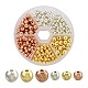 330 pièces 6 styles 3 couleurs galvanoplastie brins de perles d'hématite synthétiques non magnétiques G-FS0001-07-1