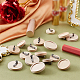 OLYCRAFT 15Pcs Flat Round Wooden Brooch Pin Trays Brooch Clasps Pin Disk Base Cabochon Frame Setting Tray 3 Size Brooch Cabochon Bezel Settings for DIY Jewelry Craft Making(Tray Size 20/25/30mm) FIND-OC0001-79-5