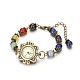 Alliage de style tibétain lapis lazuli bracelets de montres BJEW-JB01754-06-1