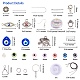 Kits de fabricación de conjuntos de joyas de mal de ojo diy DIY-SZ0007-79-2