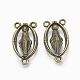 Holy Oval Carved Virgin Mary Tibetan Style Alloy Chandelier Component Links TIBEP-0381-AB-LF-2