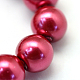 Backen gemalt pearlized Glasperlen runden Perle Stränge HY-Q003-10mm-14-3