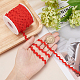 GORGECRAFT 1 Roll 27yd/25m RIC Rac Trim Ribbon Wave Sewing Bending Fringe Trim 5mm/0.2 inch for Sewing Flower Making Wedding Party Lace Ribbon Craft(Red) OCOR-GF0001-53A-3