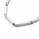 (venta de fábrica de fiestas de joyería) pulseras de cadena de eslabones de barra de acero inoxidable unisex 304 BJEW-E372-04C-3