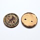 2 отверстия плоские круглые кнопки гравировкой животных кокосовое швейные BUTT-O008-01-2