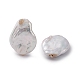 Perles de perles de keshi naturelles baroques PEAR-N020-L16-4