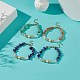 Perles de pierres précieuses naturelles et perles de coquillages et bracelet en perles de verre pour femme BJEW-JB08990-2