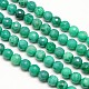 Dyed Natural Peacock Agate Round Bead Strands G-N0081-F8mm-09-1