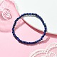 Natürliche Lapislazuli flache runde Perlen-Stretch-Armbänder für Frauen BJEW-JB09717-05-2