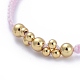 Verstellbare geflochtene Perlenarmbänder aus Nylonfaden BJEW-JB05290-03-3