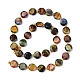 Натуральные нити из окрашенных тигровым глазом бусин G-C116-A95-01-6