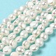 Fili di perle di perle d'acqua dolce coltivate naturali PEAR-E017-02-2