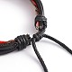 Bracelets ajustables de multi-brins avec cordon de cuir BJEW-O105-01-4