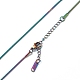 Chapado en iones (ip) 304 collar de cadena de serpiente redonda de acero inoxidable para hombres y mujeres NJEW-K245-016D-2