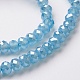Electroplate Glass Beads Strands EGLA-F124-PL-B02-3