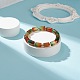 Bracelet extensible perlé colonne d'agate naturelle BJEW-JB08658-03-2
