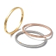 3 pièces 3 couleurs 304 ensembles de bracelets en acier inoxydable BJEW-F464-09-1