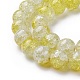 Two Tone Crackle Glass Beads Strands GLAA-F098-03D-19-3