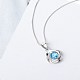 925 подвесные стерлингового серебра ожерелья STER-BB55549-E-1