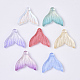 Transparent Spray Painted  Glass Pendants X-GLAA-S190-009A-2