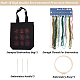 DIY Canvas Tote Bag Flower Pattern Embroidery Making Kit DIY-WH0308-236-3