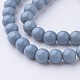 Opaque Solid Color Glass Beads Strands GLAA-D080-6mm-08-1