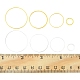 80 個 8 スタイル真鍮リンクリング  丸いリング  ゴールデン·ステンレス鋼色  10~30x1mm  10個/スタイル KK-FS0001-15-6