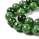 Brins de perles synthétiques de quartz fraise vert (verre) G-C239-02C-1-3
